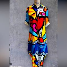 Multicolored Dress Multicolor Graphic Print Dress For Day Out, Bold Multicolor Spring Dresses, Vibrant Red Dress With Abstract Print, Red Graphic Print Dress For Spring, Retro Bold Print Summer Dress, Bold Multicolor Summer Dresses, Retro Summer Dresses With Bold Print, Red Bold Print Summer Dress, Retro Multicolor Dress With Bold Print