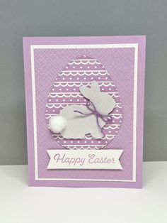 an easter card with a bunny on it