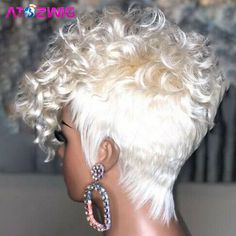 Curly Pixie Cut, Hairstyles Mens, Quick Weaves, Stylish Short Hair, Curly Pixie Cuts, Fashion Hairstyles, Curly Bob Wigs, Curly Pixie, Short Curly Wigs