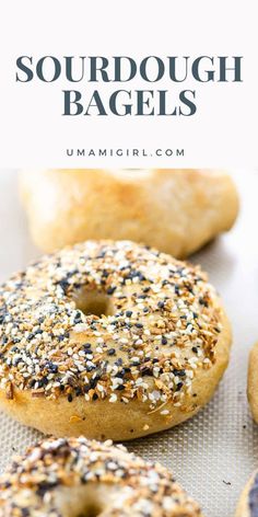 an image of bagels with sesame seeds on them