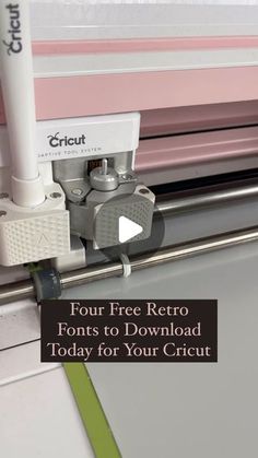 a video demonstrating how to use the cricut free retro font on a window sill