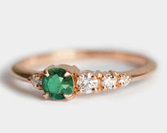 Emerald Diamond Ring, Emerald Cluster Ring, Diamond Cluster Ring, Diamond and Emerald Ring, Emerald Band, Diamond Emerald Ring, Minimalvs Rose Gold Emerald Ring With Brilliant Cut For Wedding, Rose Gold Emerald Ring For Wedding, Classic Rose Gold Emerald Ring For Wedding, Rose Gold Brilliant Cut Emerald Wedding Ring, Anniversary Emerald Ring In Rose Gold With Diamond, Anniversary Rose Gold Emerald Ring With Diamonds, Elegant Rose Gold Emerald Promise Ring, Rose Gold Emerald Diamond Ring For Wedding, Rose Gold Diamond Emerald Wedding Ring