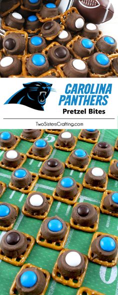 football cookies are arranged in the shape of pretzels