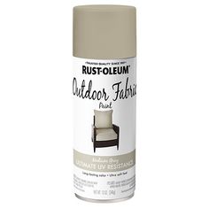 rust - oleum outdoor fabric spray paint in neutral, beige and white colors on a white background