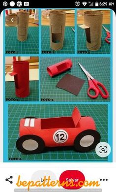 instructions to make a paper race car