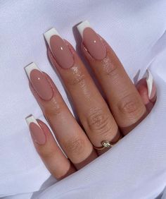 Nails Press, Nagel Tips, Nails Tips, Ballerina Nails, White Nail, Pretty Acrylic Nails, French Tip Nails