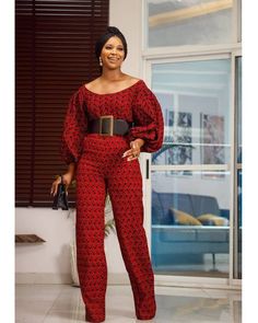 Off shoulder Ankara Jumpsuit How To Wear A Jumpsuit, Beautiful Jumpsuits, Mode Kimono, Long Jumpsuits