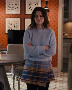 Building Outfits, Karen Black, Only Murders In The Building, Plaid Skort, Selena Gomez Outfits, Poncho Coat, Cool Girl Style, Movies And Series, Winter Chic