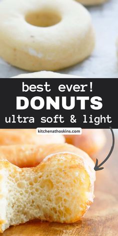 doughnuts with the words best ever donuts ultra soft and light