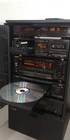 a cd player sitting on top of a table