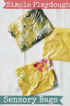 Playdough Sensory Bags Simple Playdough, Recipes For Fun, Easy Playdough, Playdough Sensory, Easy Playdough Recipe, Dora Party, Fun For Toddlers, Tactile Sensory, Sensory Bag