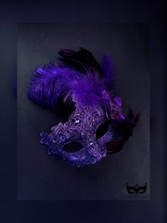 Beautiful and colorful womens masquerade mask with elegant feathers. Thank you for supporting small businesses and hope our products bring you and loved ones some joy and humor in these trying times.    I N C L U D E D Mask come with matching double sided satin ribbons attached. S I Z E  Adult size Masks. Detailed dimensions available upon request. C U S T O M I Z A T I O N If you would like to color & embellish the mask to match your costume/dress, choose custom color and get in touch, we love Colorful Masquerade Mask, Purple Mask For Costume Party, Purple Masquerade Mask For Carnival And Halloween, Feathered Masks For Masquerade Carnival, Feathered Masquerade Mask For Mardi Gras, Feathered Masquerade Mask For Carnival Party, Carnival Feather Eye Mask, Mardi Gras Feathered Masquerade Mask For Party, Purple Masquerade Mask For Carnival