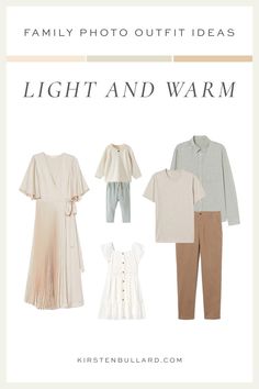 the family photo outfit idea light and warm is featured in an article by kirsten bullard