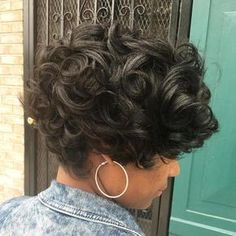 African American Long Curly Pixie Tousled Short Hair, Short Curly Pixie, Longer Pixie Haircut, Long Pixie Hairstyles, Pixie Cut With Bangs, Asymmetrical Pixie, Curly Pixie Cuts, Long Pixie Cuts, Curly Pixie