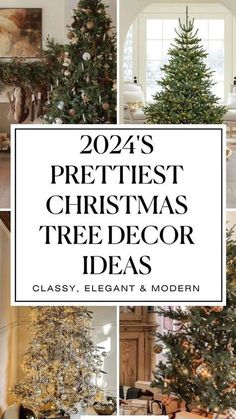 christmas tree decorating ideas for the living room and dining room with text overlay