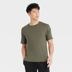 This Hanes Premium Short Sleeve Crew Neck Sleep Tee is styled with an athletic fit. The combination of Modal and Spandex fabrications makes for a smooth and comfortable fit against the skin. Perfect for relaxing both day and night. Machine washable, offered in five sizes; small, medium, large, XL and 2XL. Also makes the perfect gift. Color: Green. Gender: male. Age Group: adult. Pattern: Solid. Cotton Crew Neck T-shirt For Lounging, Casual Green Tops For Relaxation, Comfortable Green Tops, Comfortable Green Tops For Relaxation, Comfortable Crew Neck T-shirt For Loungewear, Comfortable Crew Neck T-shirt For Lounging, Green Short Sleeve Tops For Lounging, Relaxed Fit Short Sleeve T-shirt For Lounging, Comfortable Short Sleeve T-shirt For Lounging