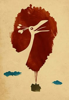 an illustration of a person with scissors in the shape of a giant head and tail