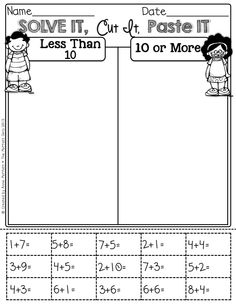 a printable worksheet to help students learn how to solve the missing numbers