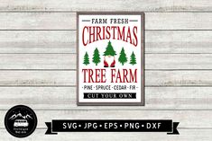 farm fresh christmas tree farm svg file