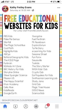 the free educational website for kids