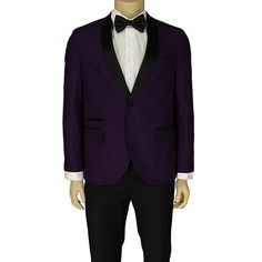 These Are A Slim Fit Take On A Classic. The Jacket Is A Slim Fit Design, With A Narrow Black Satin Shawl Lapel. Jacket Fabric Is A Silky Smooth To The Touch Rayon Fabric That Comes In Purple. Jacket Features Side Vents, Flap Pockets, And A Satin Trimmed Besom Ticket Pocket. Pants Come In Black Only, And Are A Flat Front Slim Fit Cut. The Pants Come With A Six Inch Drop. That Means If You Subtract Six Inches From Your Jacket Size You Will Determine Your Pant Size. This Means If You Order A Coat Size Of 42r The Pants Will Be A 36. All Pants Are Tailor Adjustable, And Can Be Let Out 2 Inches Or Taken In Up To 4 Inches. Purple Prom Suit, Shawl Lapel Tuxedo, Tuxedo Colors, Button Shawl, Satin Shawl, Purple Prom, Jacket Fabric, Lapel Jacket, Prom Suits