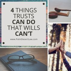 four images with the words 4 things trusts can do that willis can't on them