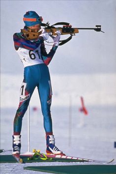 Nathalie Santer (Italy) • Lillehammer 1994 Olympics #biathlon Sport Outfits