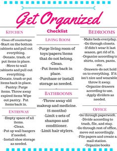 an organized checklist for the bathroom