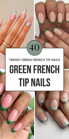 Check out these 40 elegant green french tip nails featuring shades like mint, emerald, and neon. Each design works beautifully for colorful or green square acrylic nails. Add glitter or heart nail accents for extra flair. Save these to your Colorful Nails board and visit the article for more creative ideas!