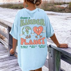 Vintage Earth Day T-Shirt ~ PRODUCT DETAILS ~ ❤ Gildan 5000 ❤ 100 % Cotton ❤ DTG (Direct to Garment) Printing. The Ink is printed directly into the fabric. There is no Vinyl used. ~ SIZING ~ ❤ Unisex Sizing ❤To achieve the Oversized look, please size up 1-3 Sizes. ❤ Please refer to size guide in product images to ensure you are choosing the correct fit. ~ CARE INSTRUCTIONS ~ ❤ Wash inside out with cold water ❤ Lay flat to dry ❤ Do not dry clean ❤ Try to avoid ironing the design ❤ Tumble dry low Support Your Local Planet, Planet Shirt, Earth Day Shirt, Quilt Size Chart, Save Our Earth, Weird Shirts, Shirt Sweater, Quilt Sizes, Pullover Shirt