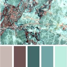 the color scheme for marble is green and brown