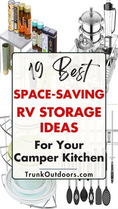 Transform your camper kitchen with these 19 ingenious space-saving RV storage ideas! From camper van kitchen storage ideas to camper kitchen cabinet storage ideas, we've got you covered. Discover clever camper kitchen storage ideas for travel trailers, pop-up campers, and more. Whether you're planning a camper kitchen remodel or just looking for small kitchen storage ideas, these tips will help you maximize your space. Explore RV kitchen ideas, camper storage solutions, and personalized kitchen hacks that will make your camper kitchen feel like a farmhouse RV. Don't miss these essential RV organization tips and camper organization hacks. #CamperKitchen #RVStorage #SpaceSavingHacks Maximize Camper Storage, Rv Organization Ideas Motorhome, Rv Under Dinette Storage Ideas, Small Rv Bathroom Storage Ideas, Diy Rv Storage Ideas, Class C Rv Over Cab Storage Ideas, Van Kitchen Storage, Full Time Rv Living Organization, Camper Ideas Organization