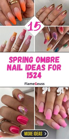 Ombre Nail Ideas, Fun Manicure, French Ombre, Ombre Nail, Seasonal Nails, Manicure Ideas, Spring Nail