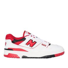 New Balance 550 Athletic Shoes Men 9.5 Red Sneakers New Balance 550 White, Extra Wide Shoes, New Balance White, Balance 550, Baseball Shoes, New Balance Men, Red Sneakers, New Balance Sneakers, Grey Sneakers