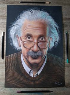 an older man with glasses and a mustache is shown in this drawing by artist mark stewart