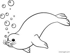 an animal that is swimming in the water with bubbles on it's face and nose