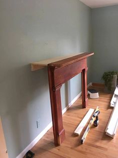 the room is being remodeled and ready to be used as a living area with wood flooring