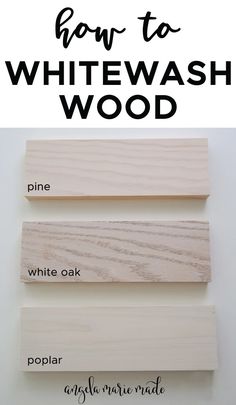 how to whitewash wood with text overlay