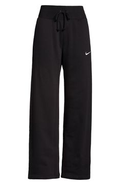 Nike Sportswear Phoenix High Waist Wide Leg Sweatpants | Nordstrom Nike Flare Sweatpants, Black Flare Sweatpants, Nike Wide Leg Sweatpants, Wide Leg Sweats, Basic Clothes, Sweatpants Women, Cute Nike Outfits, Nike Sweats, Wide Leg Sweatpants