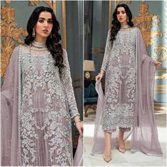 Malangi Fashion Dress try to make sure you have the best experience while selecting and buying your favourite Pakistani and Indian Outfits for any occasion like barat, walima, mehndi, nikkah, dholki, mayu, sangeet, engagement or reception guest party wear in different style dress of salwar kameez, maxi peshwas, gown, saree, lehenga, sharara or ghararara color: Lilac Fabric Details: Organza handmade embroidery kameez front Net embroidery dupatta Silk trouser replicate by malangi fashion dress Not Long Semi-stitched Dresses With Chikankari Embroidery, Long Sleeve Diwali Dress With Sheer Dupatta, Long Sleeve Dress With Sheer Dupatta For Diwali, Salwar Kameez Style, Kameez Style, Wedding Fits, Wedding Salwar Kameez, Desi Fits, Eastern Fashion