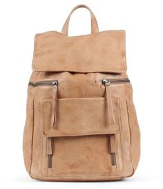 From Day & Mood&#x2C; the Hannah Backpack features:leathersnap closurelined interiorinterior zip pocket2 exterior zip pocketsdouble strap; single handleapprox. 6.75&#34;D x 9.75&#34;W x 13.75&#34;H; 33.25&#34; strap lengthweight approx. 1.79 lbs.Imported. Beige Leather Backpack With Zipper, Beige Leather Backpack With Zipper Pocket, Brown Backpack, Brown Backpacks, Dillard's, Leggings Fashion, Handbag Backpack, Leather Backpack, Light Brown