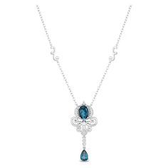 Limited Edition Cinderella Necklace Nwt Includes New Box, Certificate Of Authenticity * 1.6 Carats Total Weight * Sparkling Natural Diamonds 1/10 Cttw * Natural Shimmering London Blue Topaz 1 Carat * Elegant White Gold And Fine 925 Sterling Silver Measurements Are Approximate Cinderella Necklace, White Sapphire Necklace, Journey Pendant, Helzberg Diamonds, Diamond Pendent, Pearl And Diamond Necklace, Heart Necklace Diamond, Heart Pendant Diamond, Sapphire Pendant