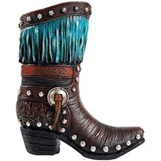 a pair of boots with fringes and beads