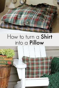 how to turn a shirt into a pillow