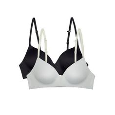 An everyday reliable basic youve been searching for, the Girls Wirefree T-Shirt Bra 2 Pack are made with her comfort and support in mind. The t-shirt tween bras are designed with microfiber fabric with lightly lined molded cups to give her the support, modesty, and comfort she needs throughout the day. These tween wireless bras have a bonded bottom band to keep her in place no matter what the day brings. Girls wirefree bras feature bonded wings for no show under clothing. A great training bra to Wirefree Bras, Youve Been, Wireless Bras, Longline Bra, Everyday Bra, Wireless Bra, Womens Bras, T Shirt Bra, Bra Styles