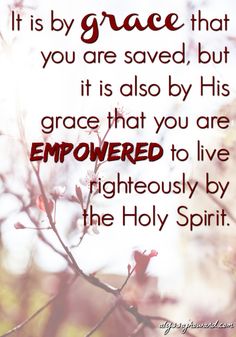 For the believer, grace isn’t just what saves us. It is the power of God moving within us teaching us how to live and grow. And when we allow it to function in our lives, it has the power to flow through us to those around us. Heavenly Quotes, By His Grace, Spirituality Quotes, Christian Scriptures, The Believer, God's Healing, Power Of God, Hope Quotes, Saved By Grace