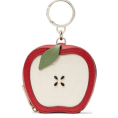 Nwt! Limited Edition! Spade Keychain, Travel Jewelry Holder, Sliced Apple, Disney Keychain, Coin Purse Keychain, Purse Keychain, Disney Purse, Kate Spade Card Holder, Keychain Fob