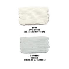 three shades of white paint with different colors