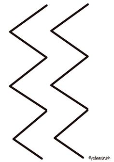 two lines that have been drawn to form the shape of an arrow, and one line is