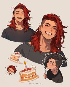 two women with red hair and one has a birthday cake